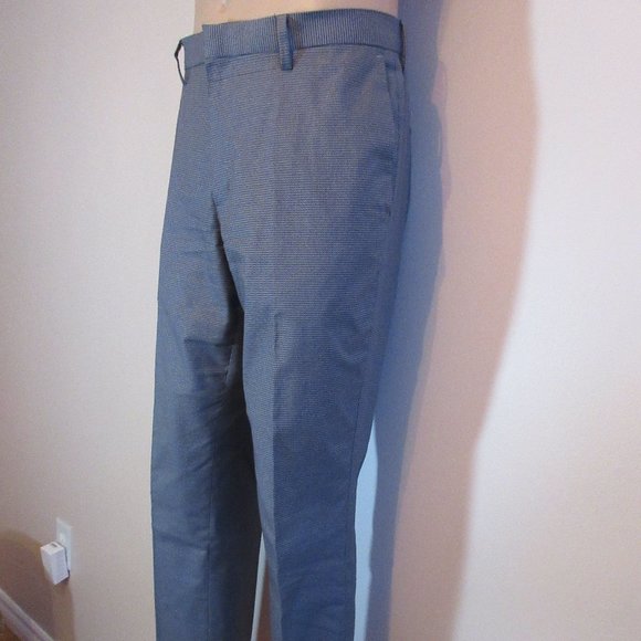 Banana Republic Men Dress Grey Black  Pattern Cotton   Pants Slim Fit  32x30 - Picture 4 of 14
